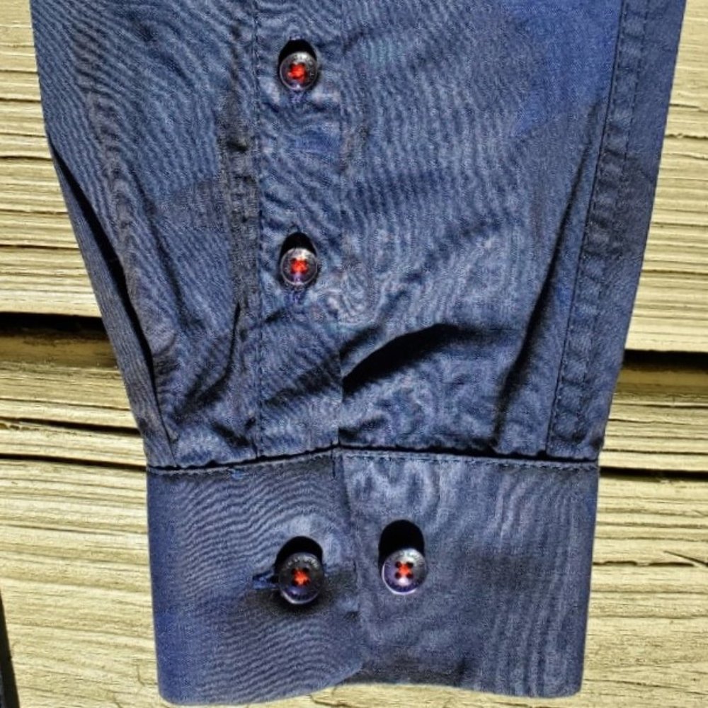 Jared Lang After Dark Indigo Star Pattern Tone On… - image 4